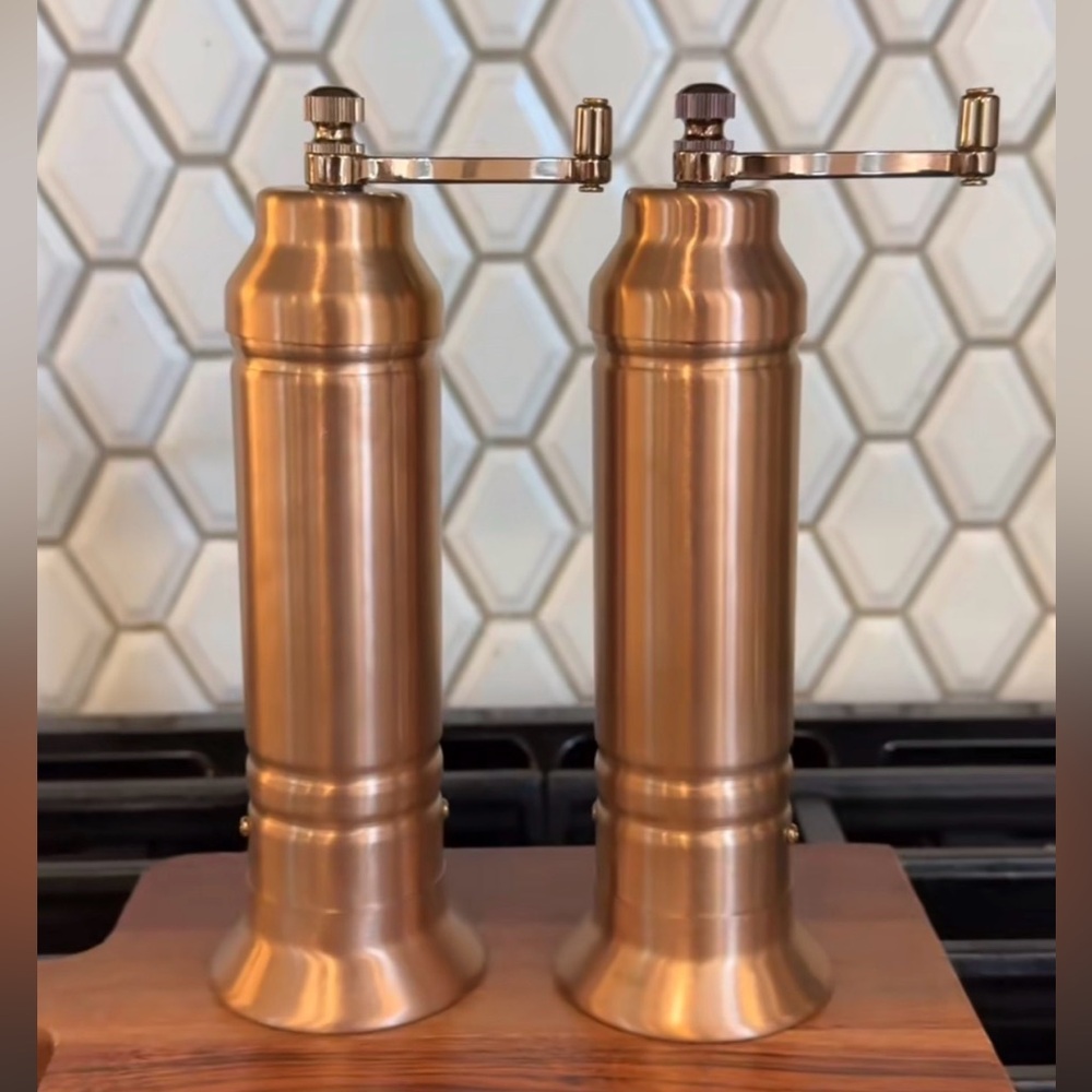 Hearth and hand with Magnolia-Tall & Tall Salt and Pepper Crank Grinder Copper